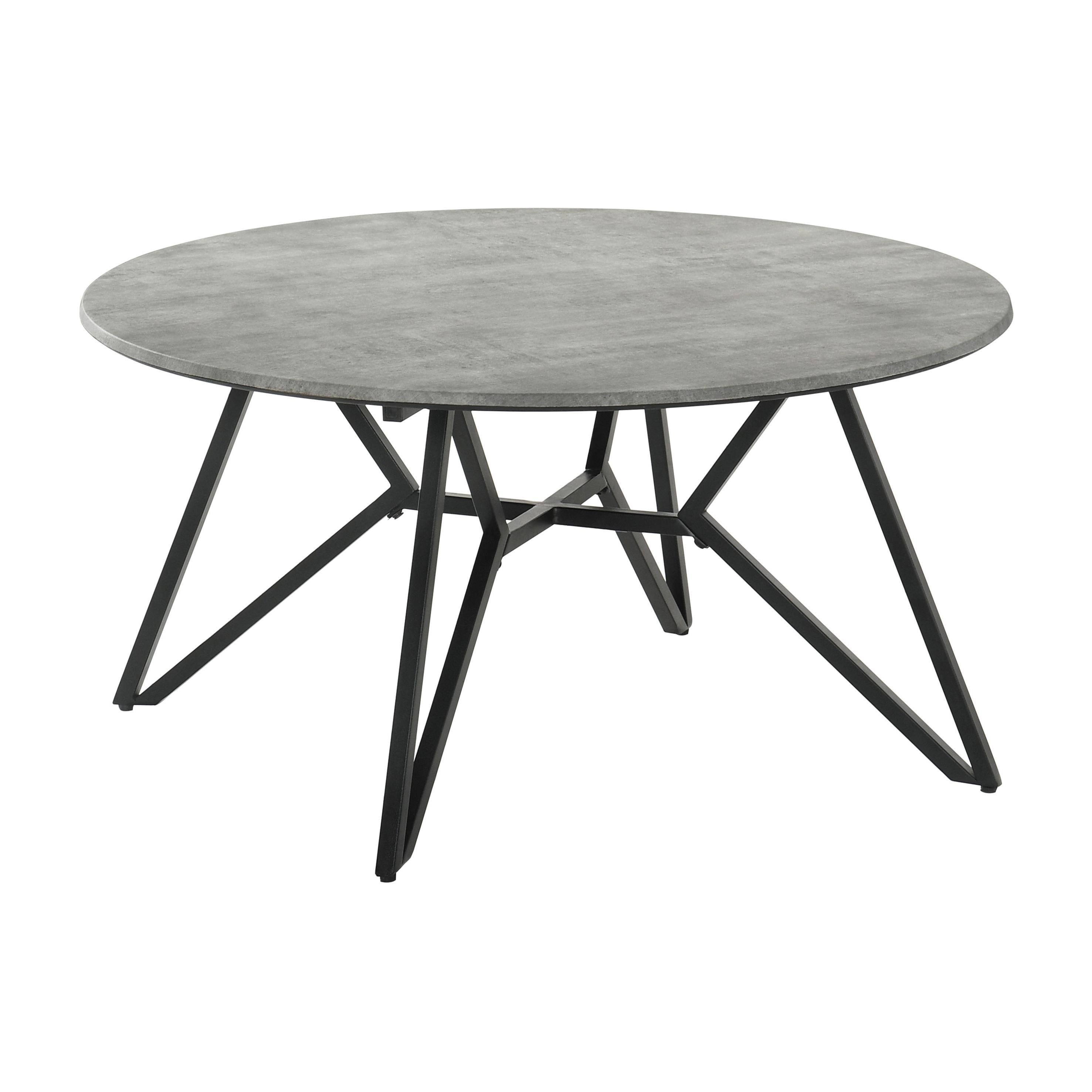 Coaster Furniture Hadi 736178 Round SmartTop Coffee Table - Cement and Gunmetal IMAGE 1